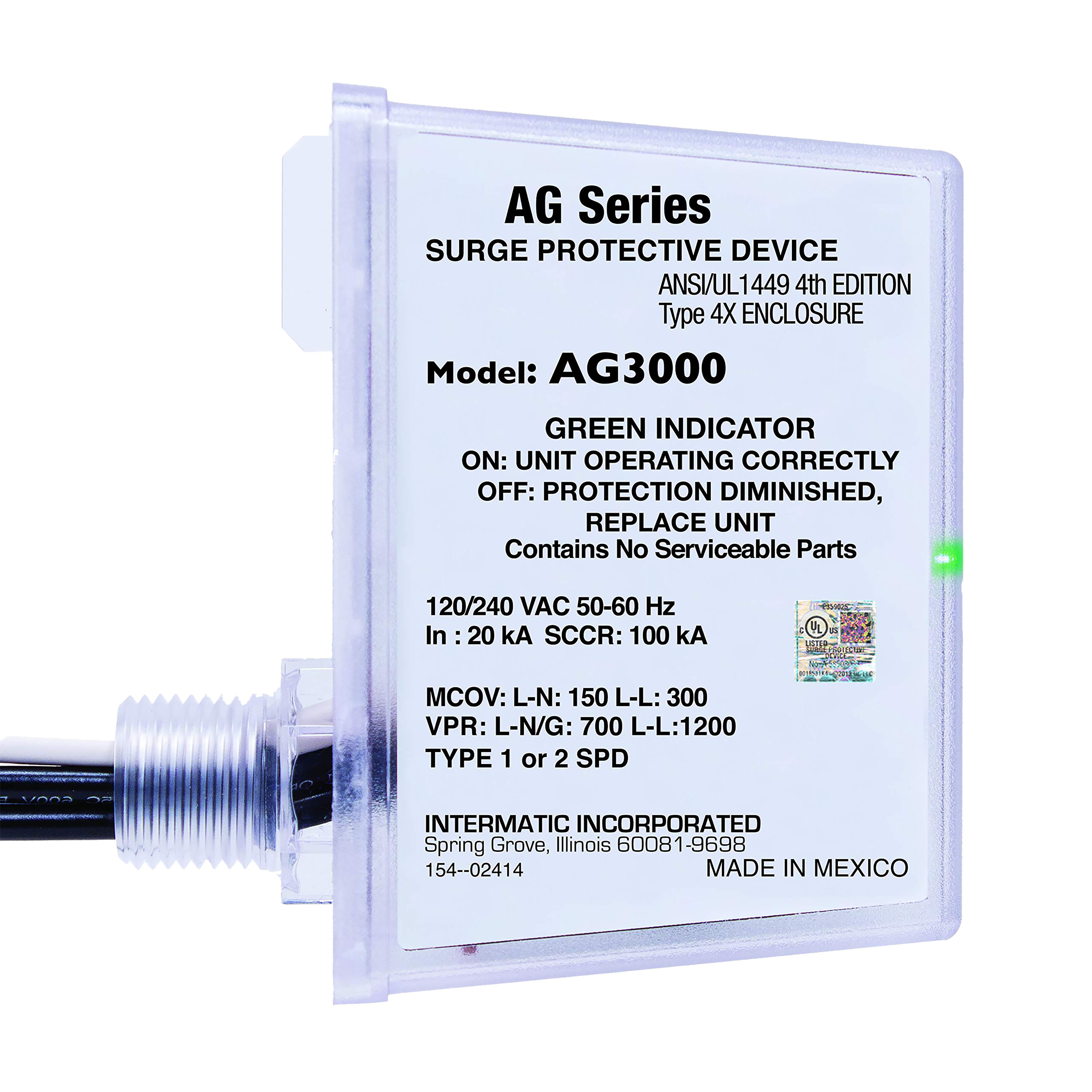 so AG3000 SURGE PROTECTOR 120/240V - Surge and Phase Protectors